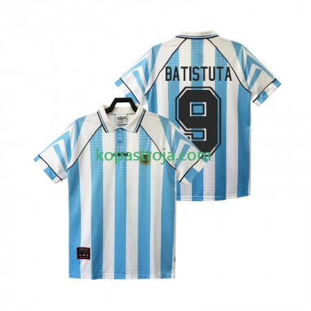 Billiga Fotbollströjor Argentina BATISTUTA 9 Retro Hemma tröja 1996 1997 Kortärmad